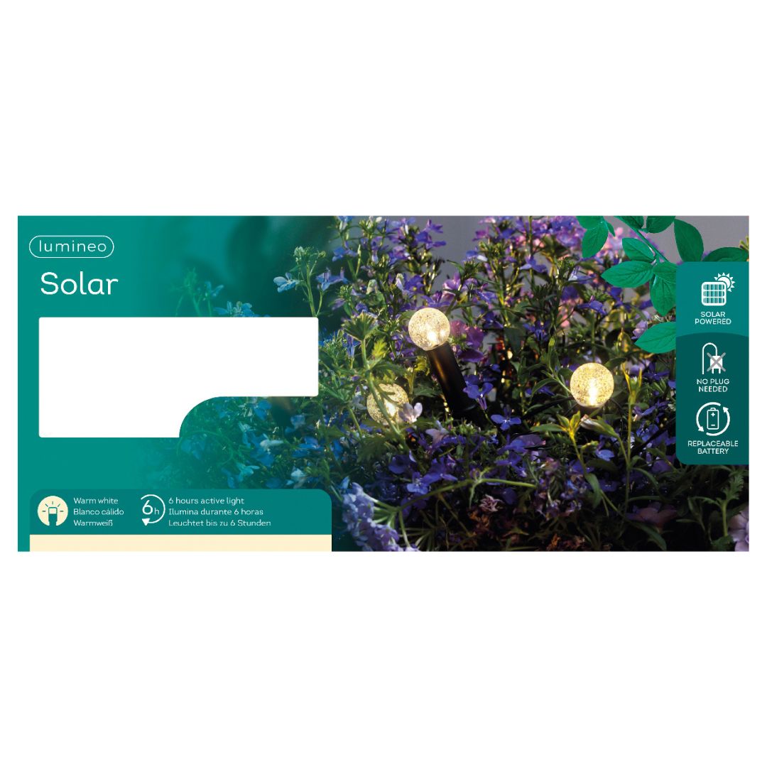 Solar Sphere Light Stakes – Warm White